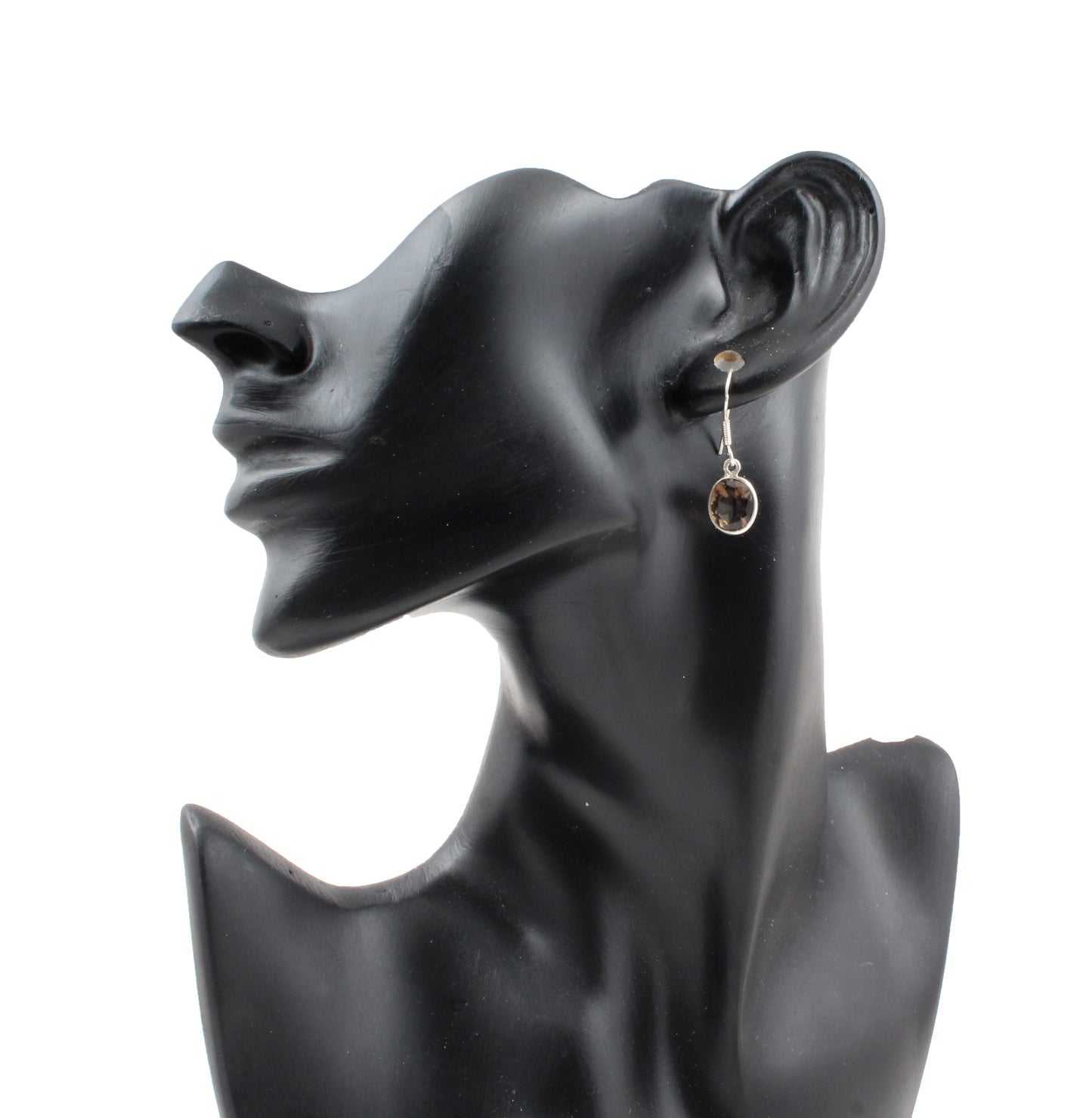 Smoky Quartz 925 Sterling Silver Earrings Faceted Gemstone Dangle Jewelry
