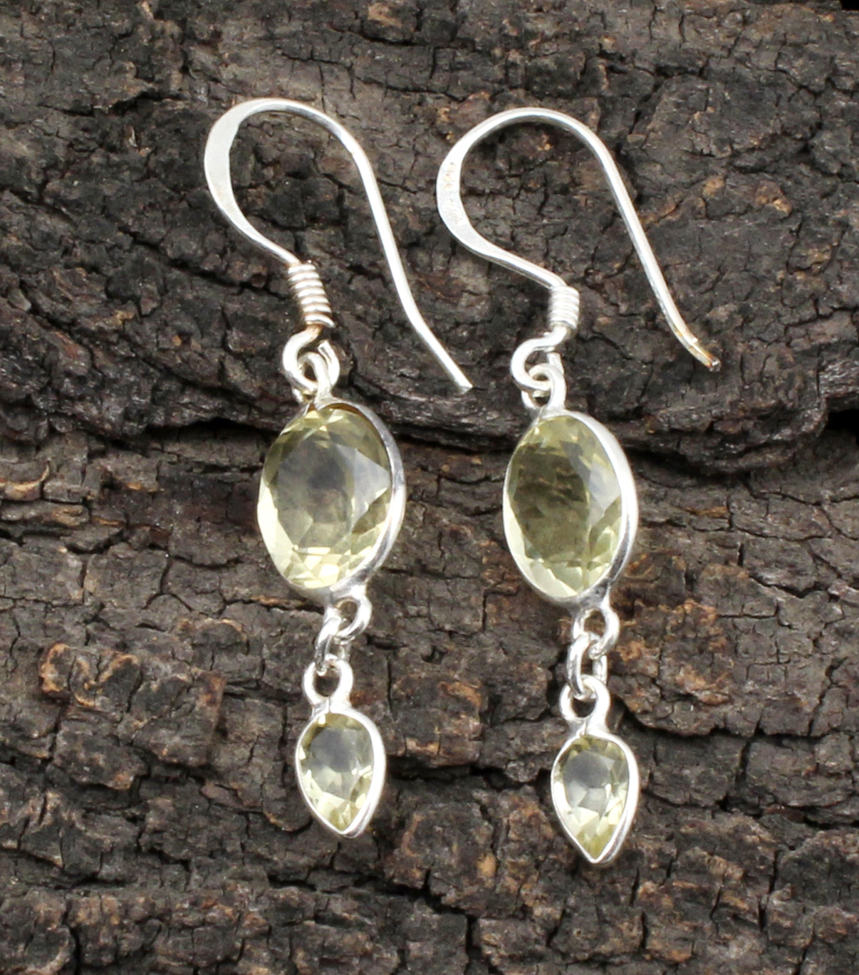 Lemon Topaz Earrings Solid 925 Sterling Silver Handmade Jewelry