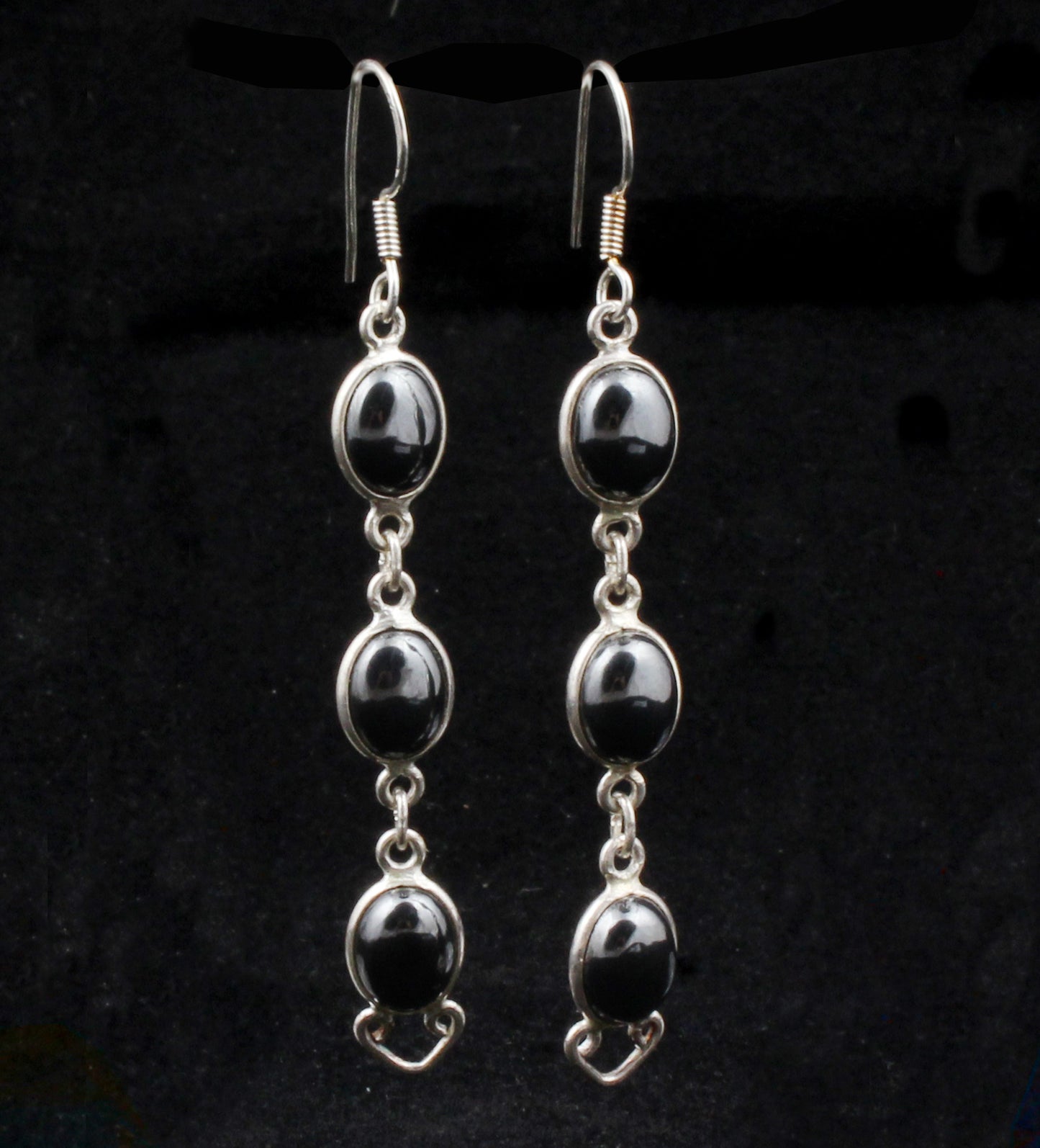 Hematite Earrings in 925 Sterling Silver Handmade Natural Gemstone Jewelry