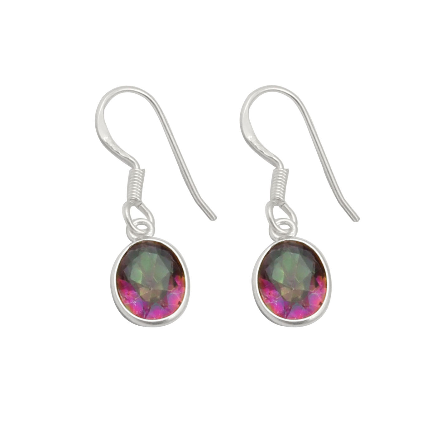 Mystic Topaz 925 Sterling Silver Earrings Handmade 925 Sterling Silver Dangle Earrings