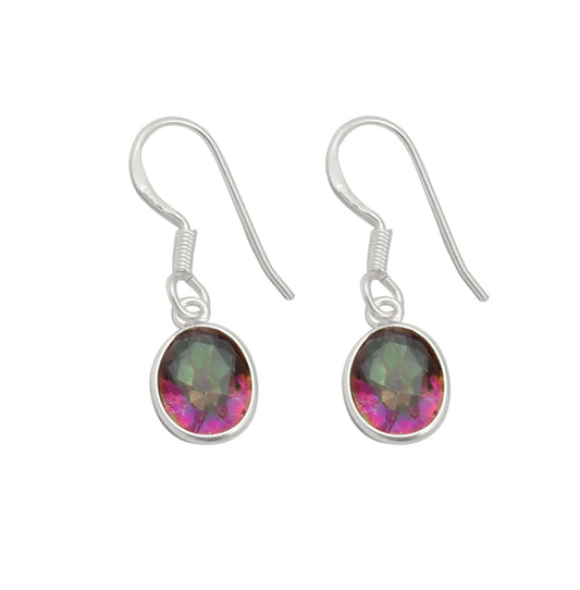 Mystic Topaz 925 Sterling Silver Earrings Handmade 925 Sterling Silver Dangle Earrings