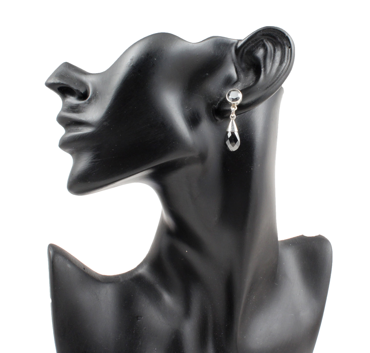 Natural Hematite Earrings Handmade 925 Sterling Silver Jewelry