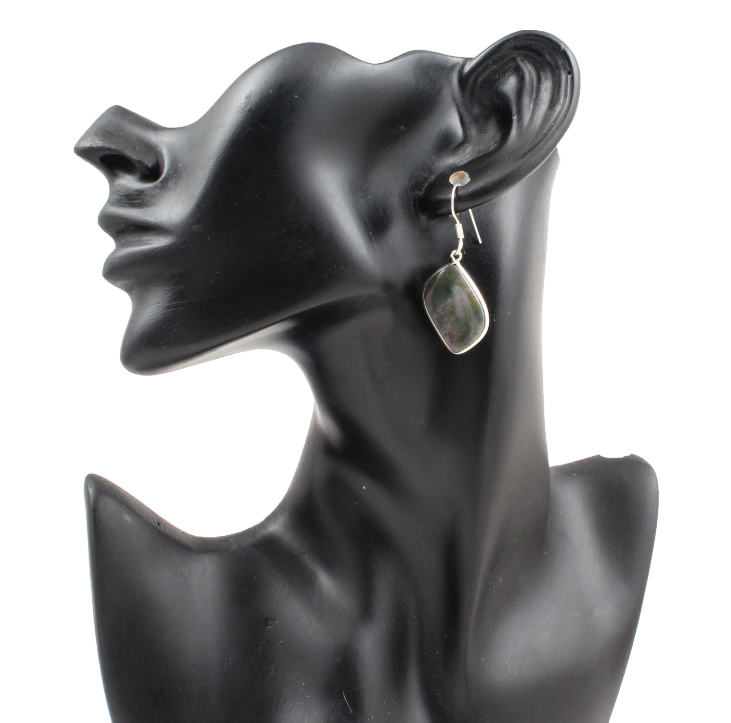 Bloodstone Earrings in 925 Sterling Silver Handmade Natural Gemstone Jewelry
