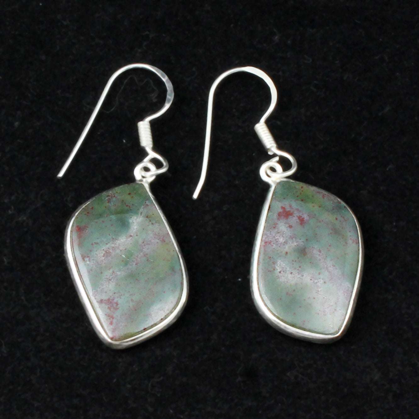 Bloodstone Earrings in 925 Sterling Silver Handmade Natural Gemstone Jewelry
