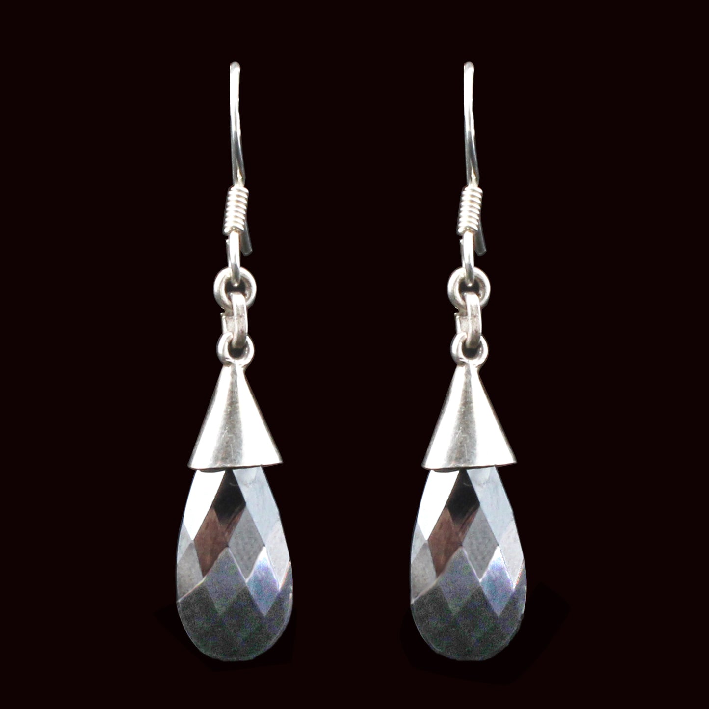 Hematite Earrings 925 Sterling Silver Handmade Jewelry