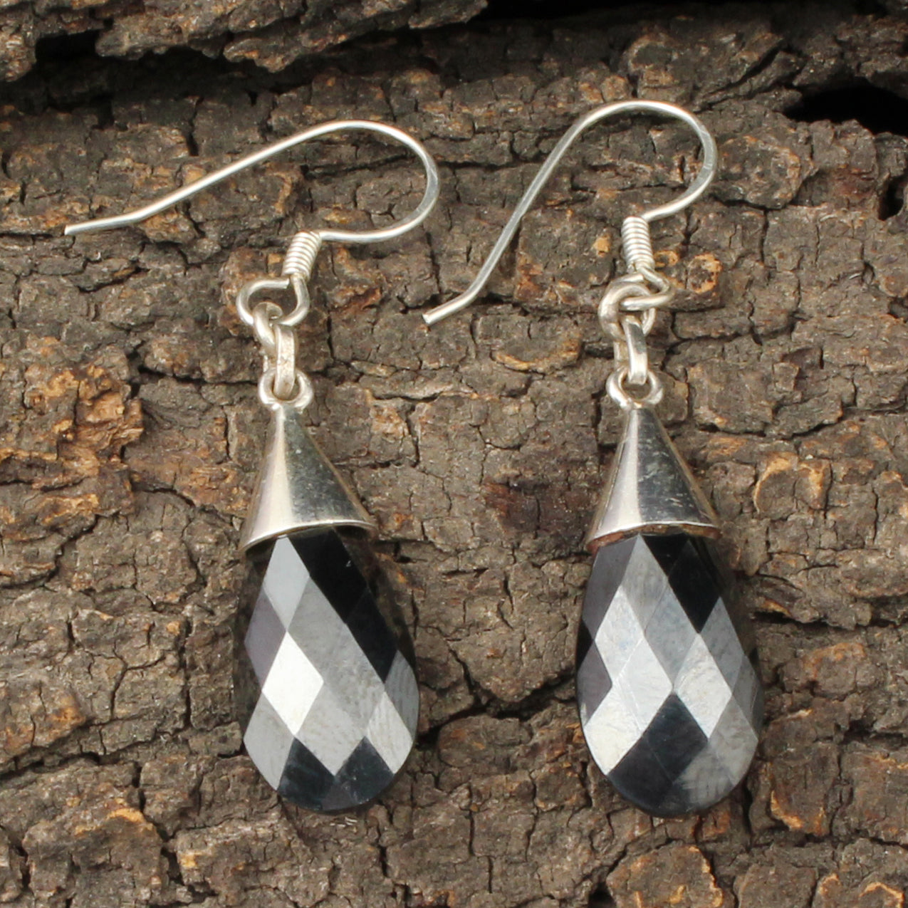 Hematite Earrings 925 Sterling Silver Handmade Jewelry