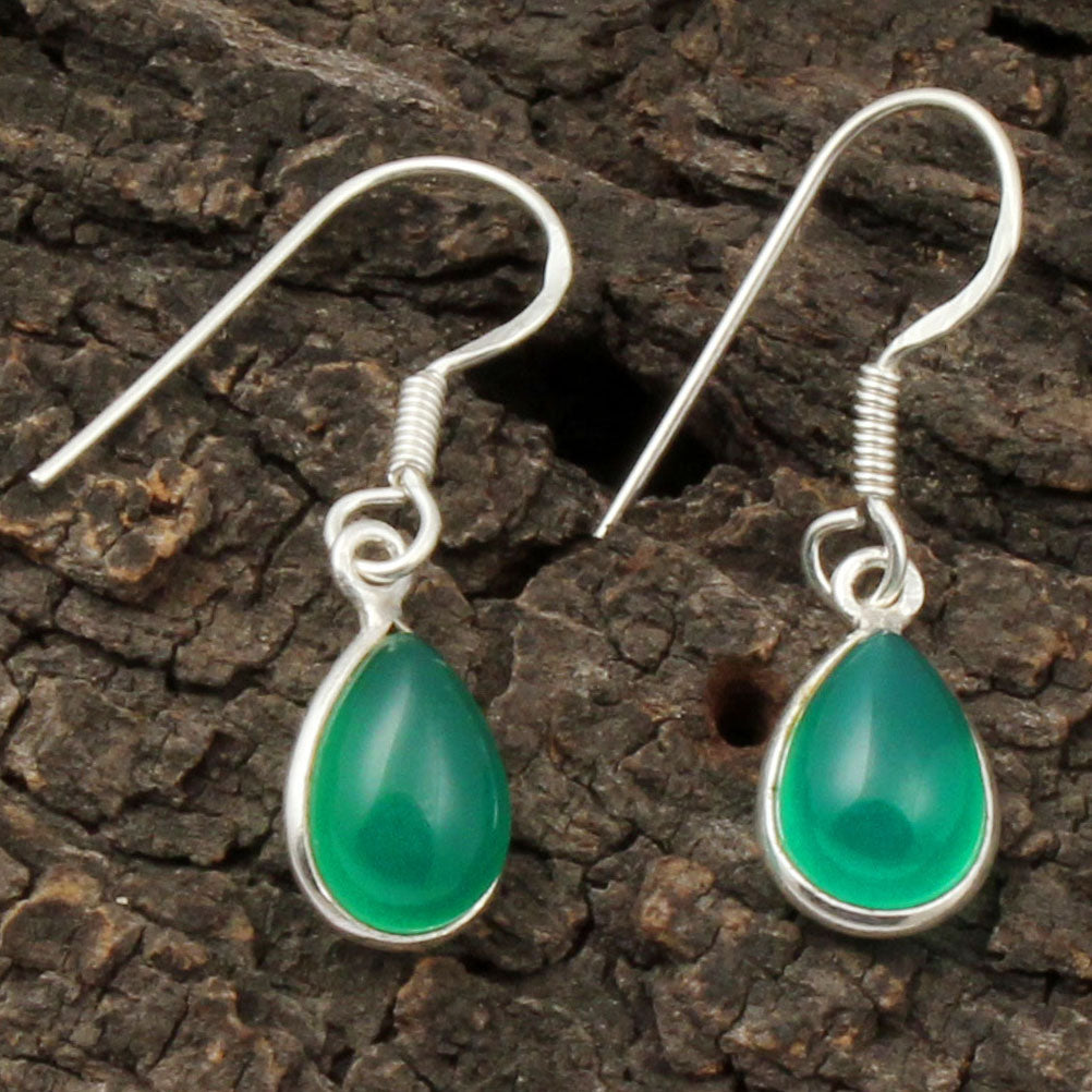 Green Onyx Earrings 925 Sterling Silver Earrings Dangle & Drop Earring for Women