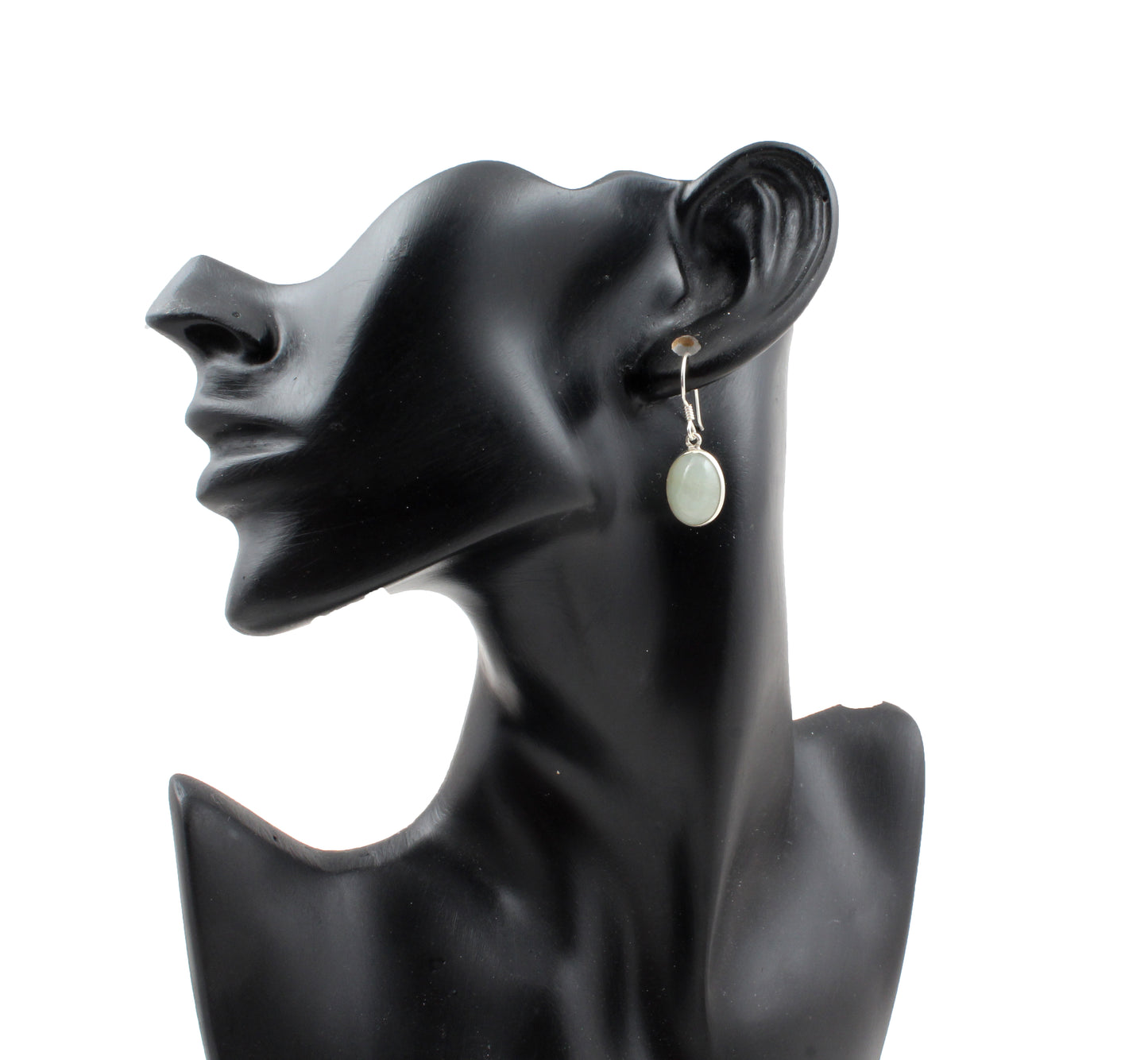 Natural Aquamarine Earrings Oval Shape Gemstone Earrings 925 Sterling Silver Bezel Earring