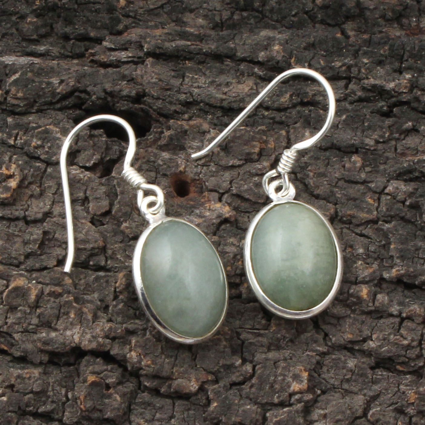 Natural Aquamarine Earrings Oval Shape Gemstone Earrings 925 Sterling Silver Bezel Earring