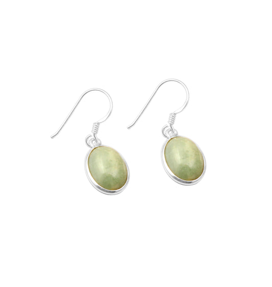 Natural Aquamarine Earrings Oval Shape Gemstone Earrings 925 Sterling Silver Bezel Earring
