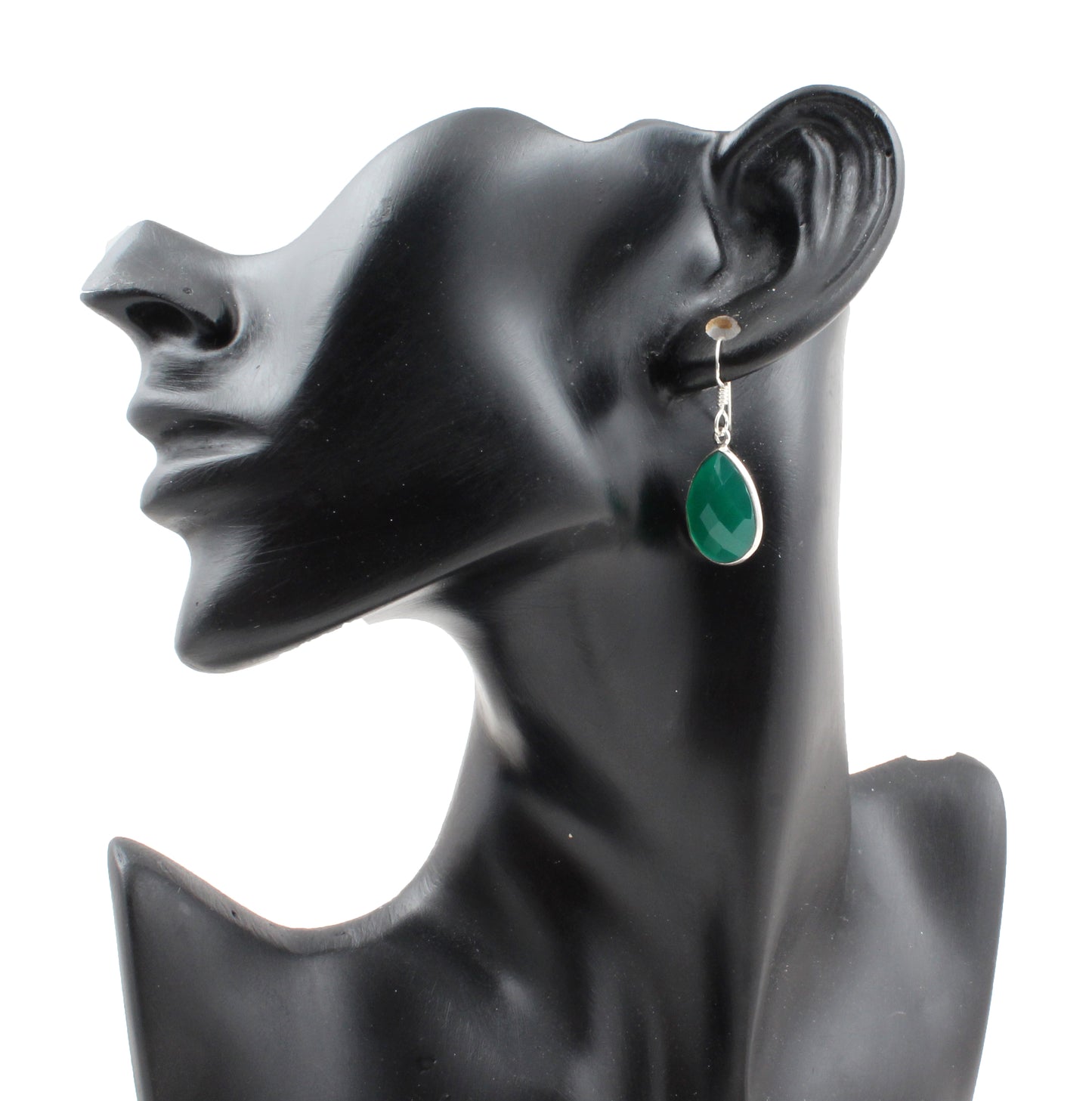 Green Onyx Earrings 925 Sterling Silver Dangle & Drop Earrings for Women