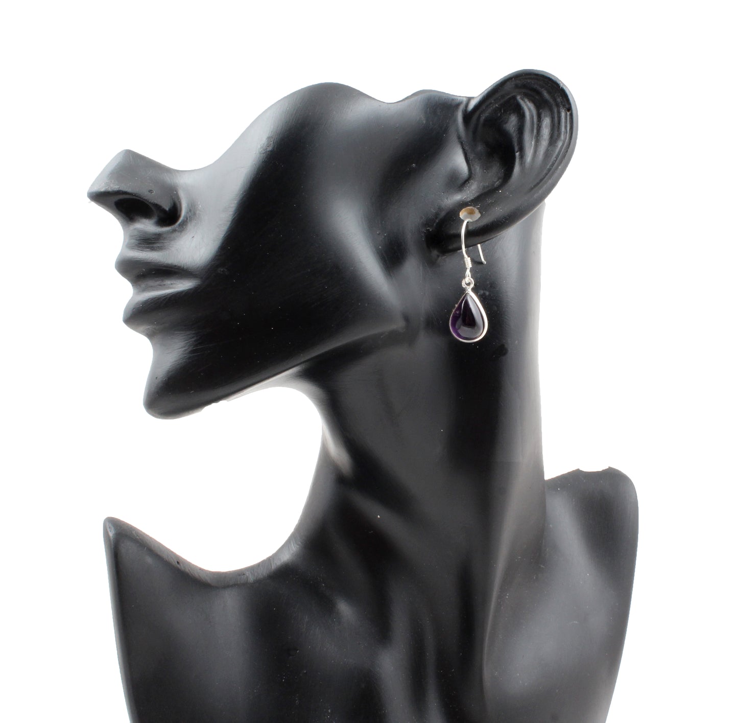 Natural Amethyst Dangle Earrings 925 Sterling Silver February Birthstone Jewelry